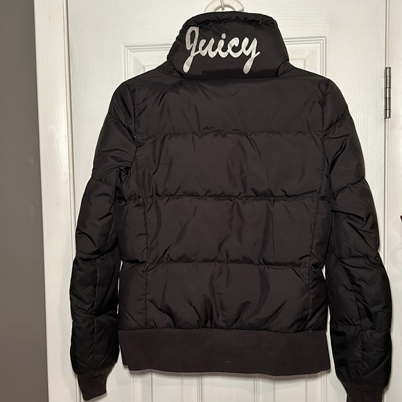 Juicy Couture Black Puffer Jacket Coat Size XS